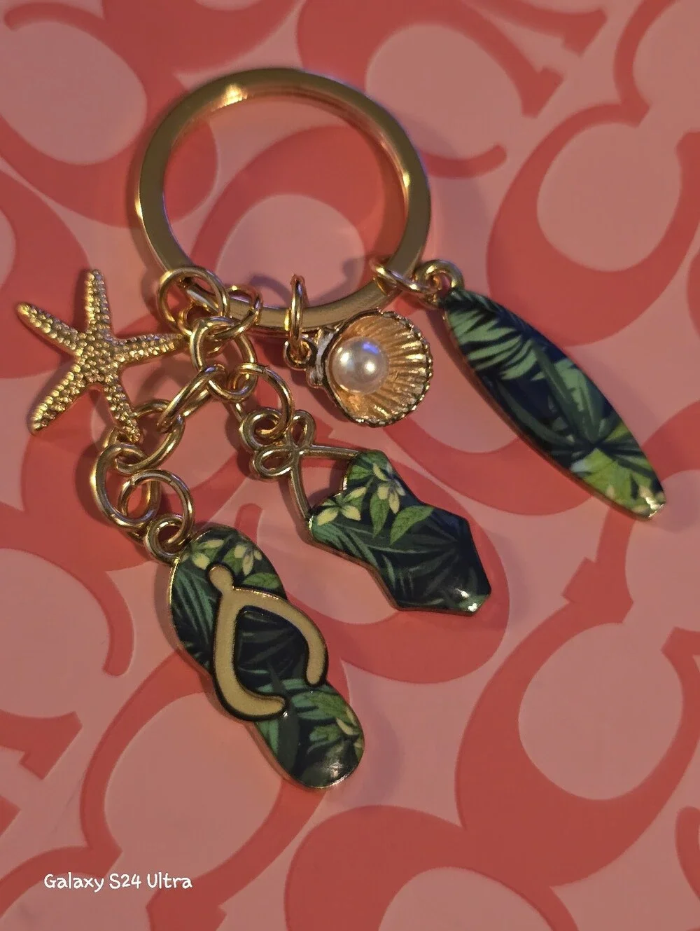 Beach Theme Bag Charm/ Keychain NEW